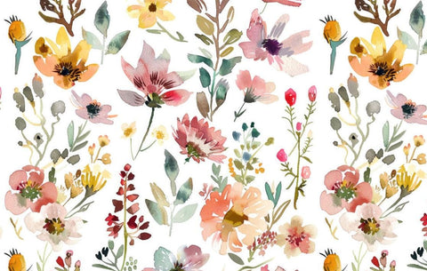 20695 Gentle Floral 1 – Waterslide Decal for Enamel, Glass & Ceramic