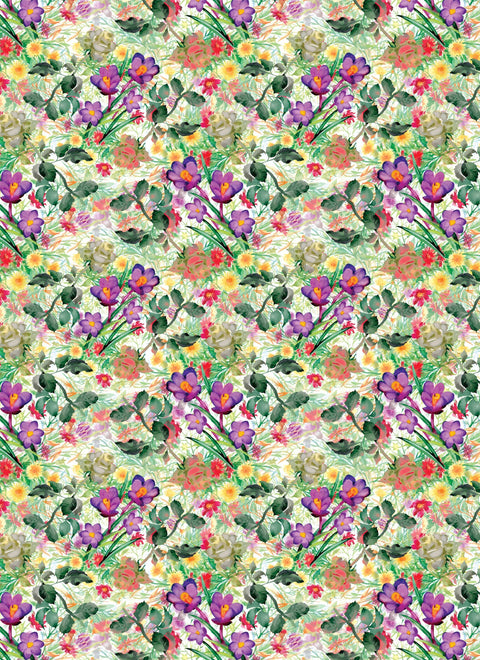 20704 Purple Violets Garden – Waterslide Decal for Enamel, Glass & Ceramic