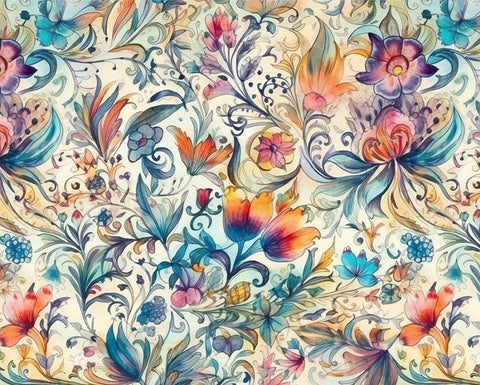 20546 Floral – Waterslide Decal for Enamel, Glass & Ceramic