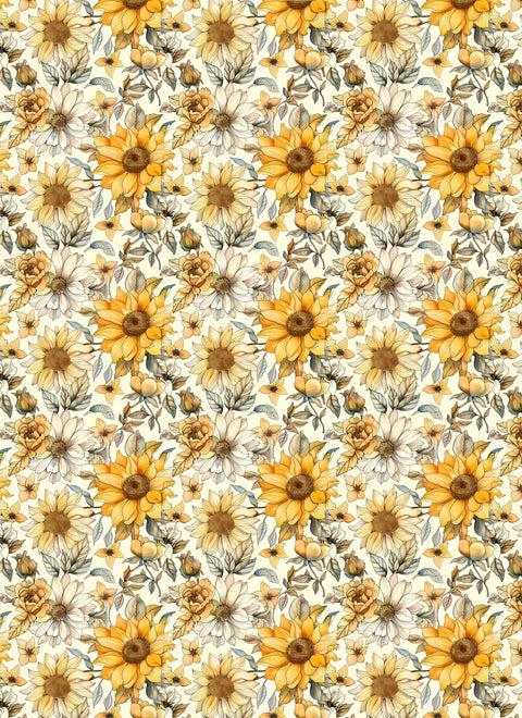 20671 Vintage Sunflowers – Waterslide Decal for Enamel, Glass & Ceramic