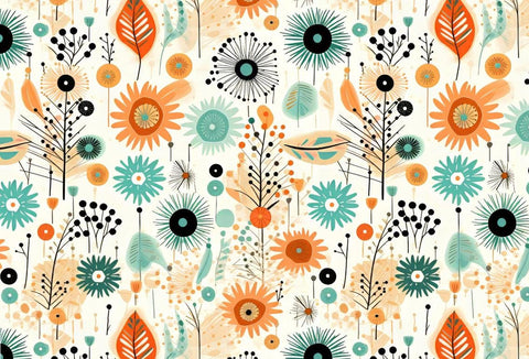 Retro Botanical Design Enamel Decals, enamel supplies, ceramic decals, fusible decal, glass decals, 20672