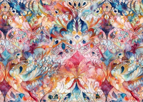 20679 Watercolor Boho 16 – Waterslide Decal for Enamel, Glass & Ceramic