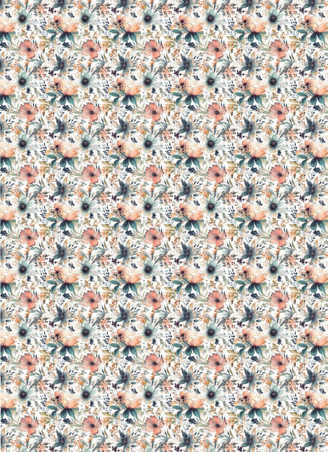 20677 Tranquil Flowers 3 – Waterslide Decal for Enamel, Glass & Ceramic