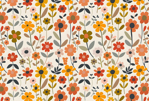 20686 Retro Floral 2 – Waterslide Decal for Enamel, Glass & Ceramic