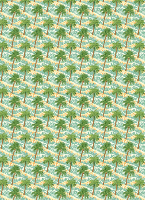 20691 Waves & Palms – Waterslide Decal for Enamel, Glass & Ceramic