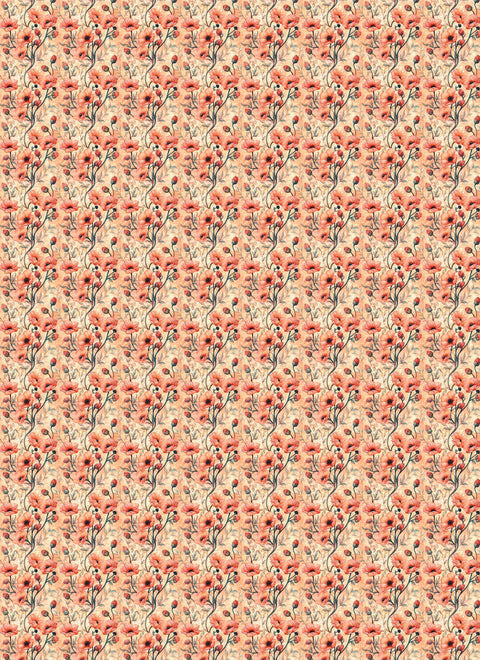 20693 Art Nouveau Floral – Waterslide Decal for Enamel, Glass & Ceramic