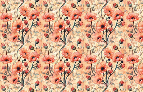 20693 Art Nouveau Floral – Waterslide Decal for Enamel, Glass & Ceramic