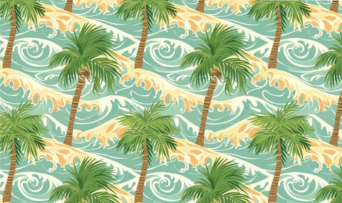 20691 Waves & Palms – Waterslide Decal for Enamel, Glass & Ceramic