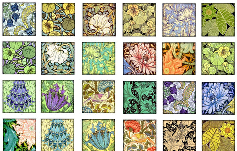 20700 Art Nouveau Tiles – Waterslide Decal for Enamel, Glass & Ceramic