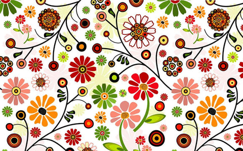 20703 Funky Floral – Waterslide Decal for Enamel, Glass & Ceramic