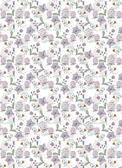 20705 Birds & Flowers Garden – Waterslide Decal for Enamel, Glass & Ceramic