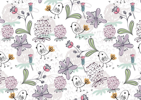 20705 Birds & Flowers Garden – Waterslide Decal for Enamel, Glass & Ceramic