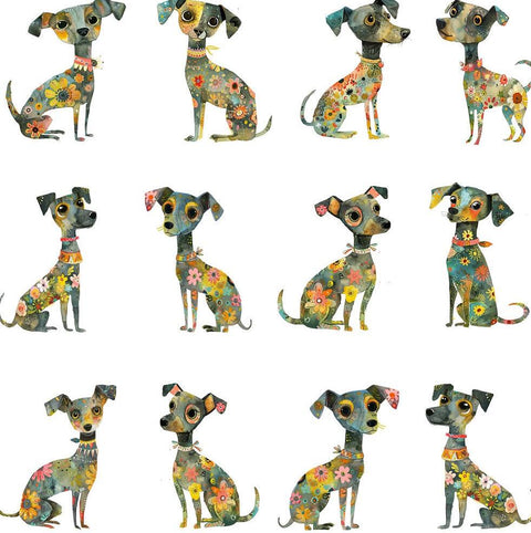 20633 Boho Little Dogs Earring Sets – Waterslide Decal for Enamel, Glass & Ceramic