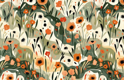 20736 Boho Abstract Fall – Waterslide Decal for Enamel, Glass & Ceramic