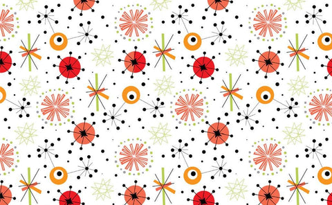 20710 Mid Century Modern 4 – Waterslide Decal for Enamel, Glass & Ceramic