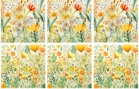 20716 Pretty Flowers Garden Tiles – Waterslide Decal for Enamel, Glass & Ceramic