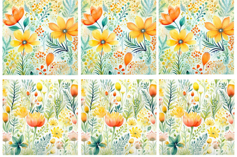 20717 Pretty Flowers Garden Tiles 2 – Waterslide Decal for Enamel, Glass & Ceramic