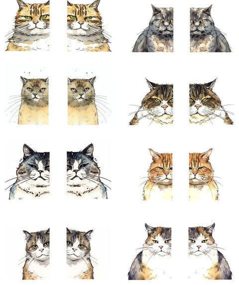 20748 Cool Cat Earring Sets – Waterslide Decal for Enamel, Glass & Ceramic