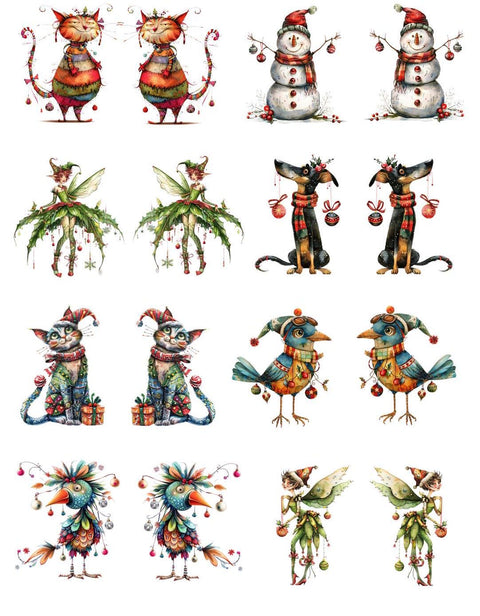 20731 Quirky Xmas 2 – Waterslide Decal for Enamel, Glass & Ceramic