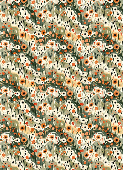 20736 Boho Abstract Fall – Waterslide Decal for Enamel, Glass & Ceramic