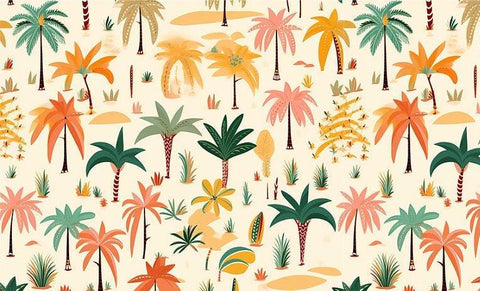 20381 Vintage Palm Trees – Waterslide Decal for Enamel, Glass & Ceramic