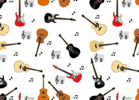 20387 Guitars Pattern 1 – Waterslide Decal for Enamel, Glass & Ceramic