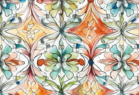 20762 Watercolor Abstract – Waterslide Decal for Enamel, Glass & Ceramic