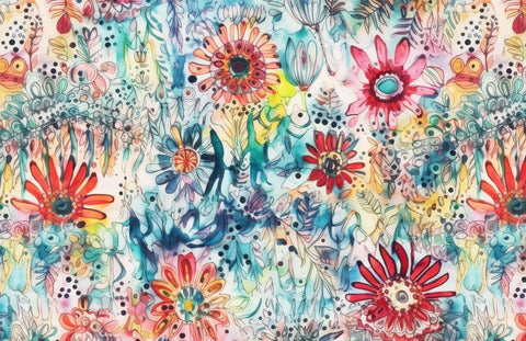 20517 Floral Watercolor – Waterslide Decal for Enamel, Glass & Ceramic