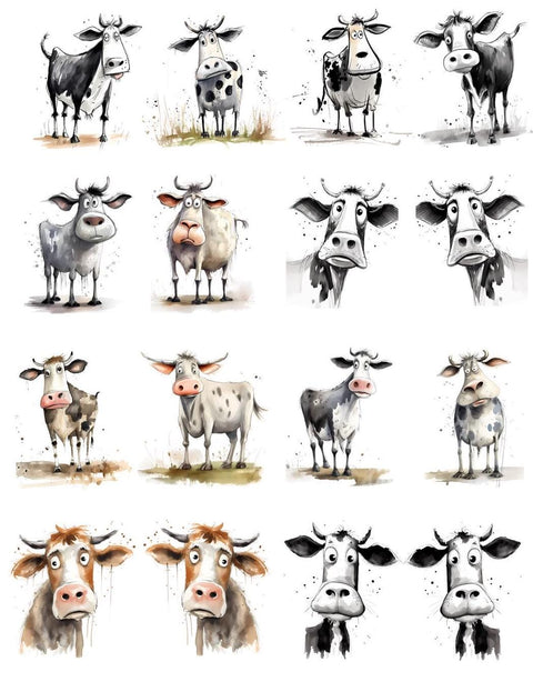 20746 Quirky Cows – Waterslide Decal for Enamel, Glass & Ceramic
