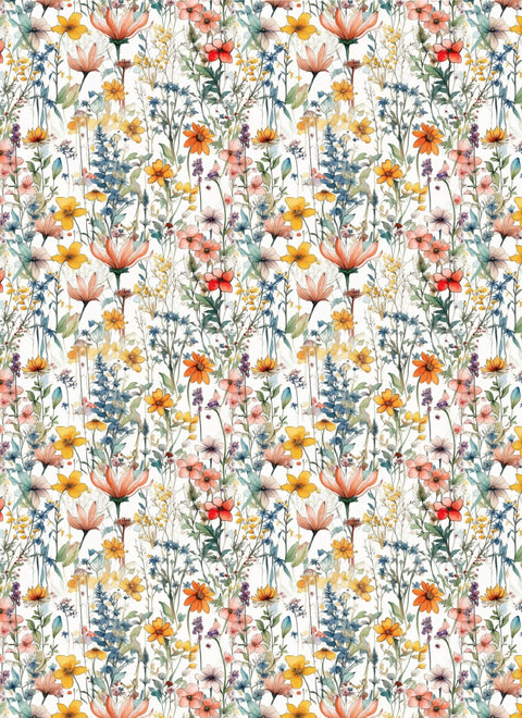 20749 Boho Wildflowers 3 – Waterslide Decal for Enamel, Glass & Ceramic