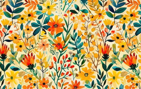 20765 Flaming Flowers – Waterslide Decal for Enamel, Glass & Ceramic