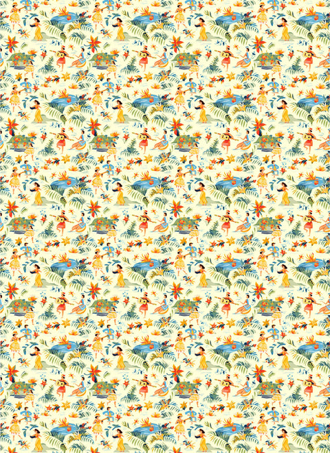 20754 Vintage Hawaiian – Waterslide Decal for Enamel, Glass & Ceramic