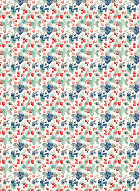 Berrylicious Design Enamel Decals, enamel supplies, ceramic decals, fusible decal, glass decals, 20755