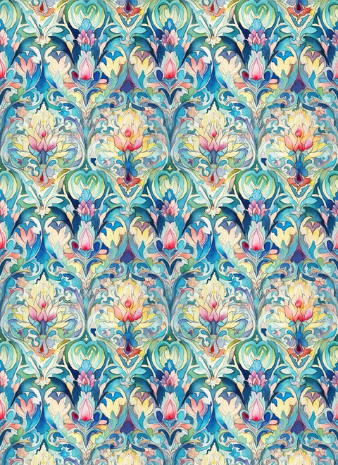 Tapestry 7 Design Enamel Decals, enamel supplies, ceramic decals, fusible decal, glass decals, 20555