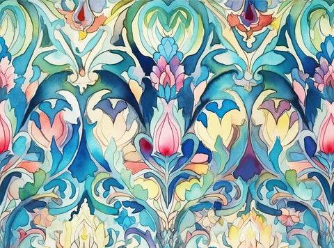 Tapestry 7 Design Enamel Decals, enamel supplies, ceramic decals, fusible decal, glass decals, 20555