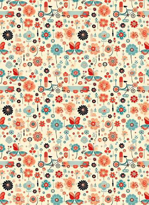 20256 Retro Glam – Waterslide Decal for Enamel, Glass & Ceramic