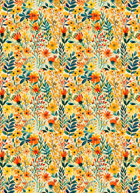 20765 Flaming Flowers – Waterslide Decal for Enamel, Glass & Ceramic