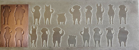RMP0239 Dog Silhouettes Rolling Mill Plate